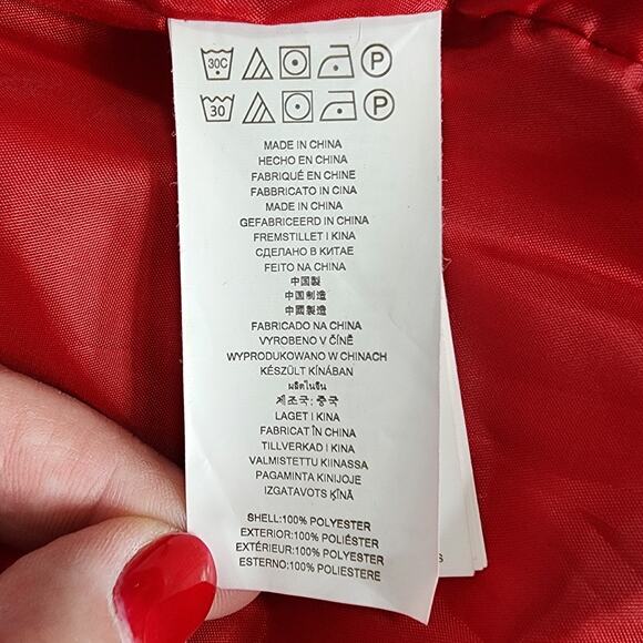 Michael Kors MK Red Full Zip Quilted Puffer Vest, Sleeveless, Pockets, Women's M - Picture 9 of 9